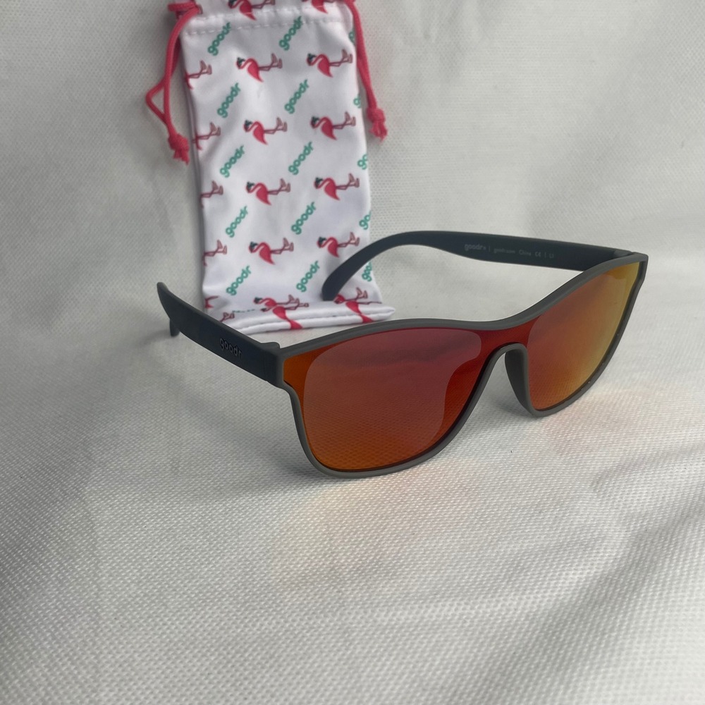 goodr VRG Voight-Kampff Vision Polarized Sunglasses Uni-Lens Gray Red Amber Les